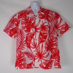 Hawaiian Floral Dri-Fit Wooden Button Shirt